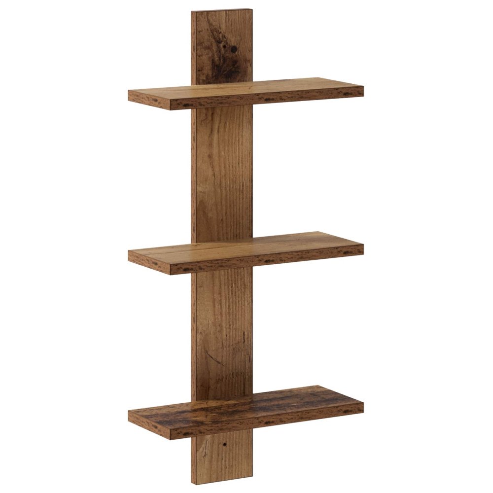 vidaXL Vägghylla Gammalt trä 30 x 13.5 x 64.5 cm Konstruerat trä