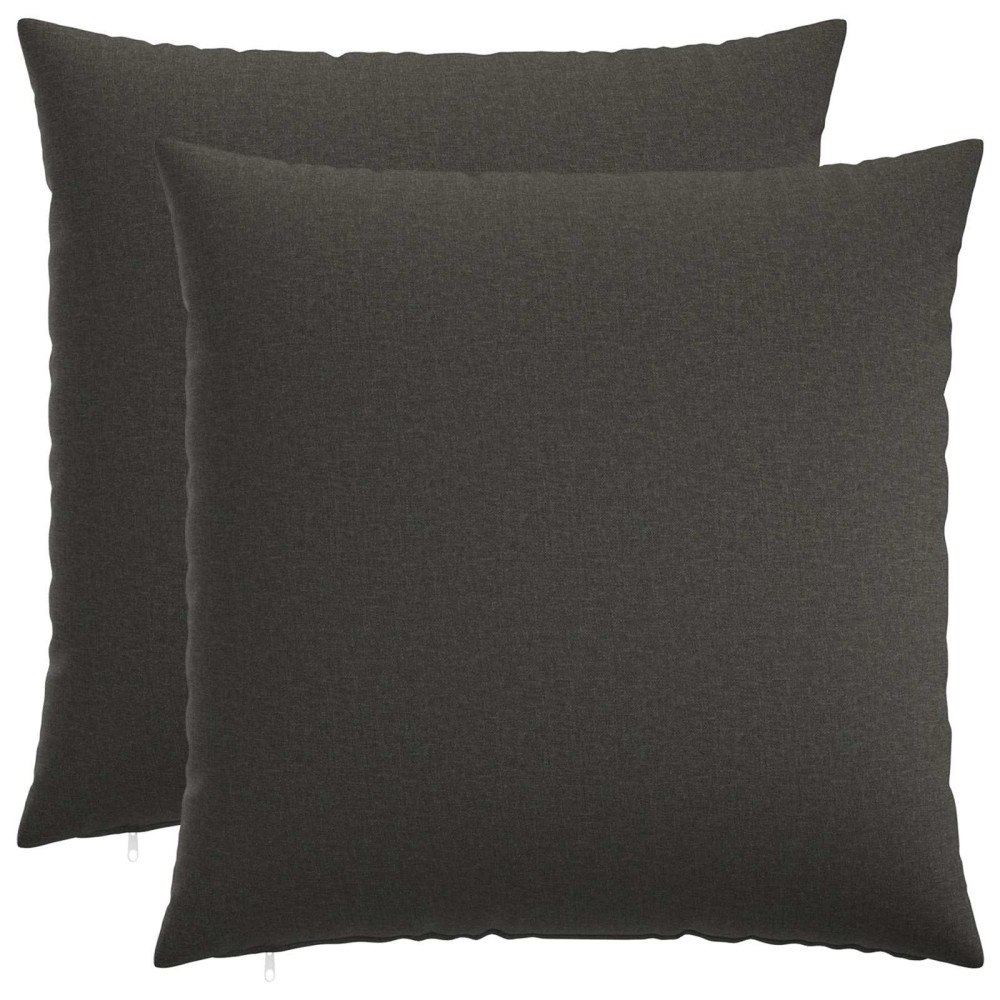 vidaXL Kuddöverdrag 2 st HEERLEN Mörkgrå 80 x 80 cm Tyg