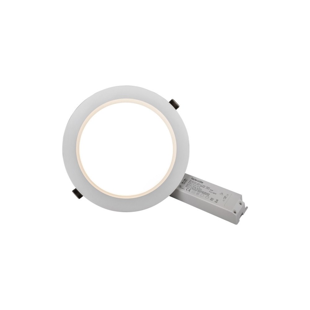 Solar Plus Plano Basic Downlight Ø230mm Vit, 3 540-3 840lm, 3 000K/4 00...