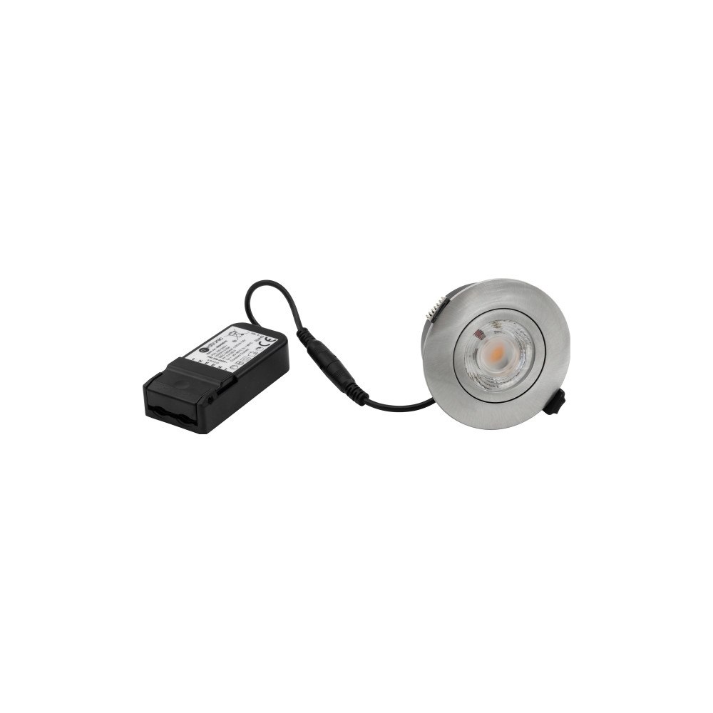 Nordtronic NORDTRONIC Low Profile Flexible G2 6W 3000K borstat ALU rund...