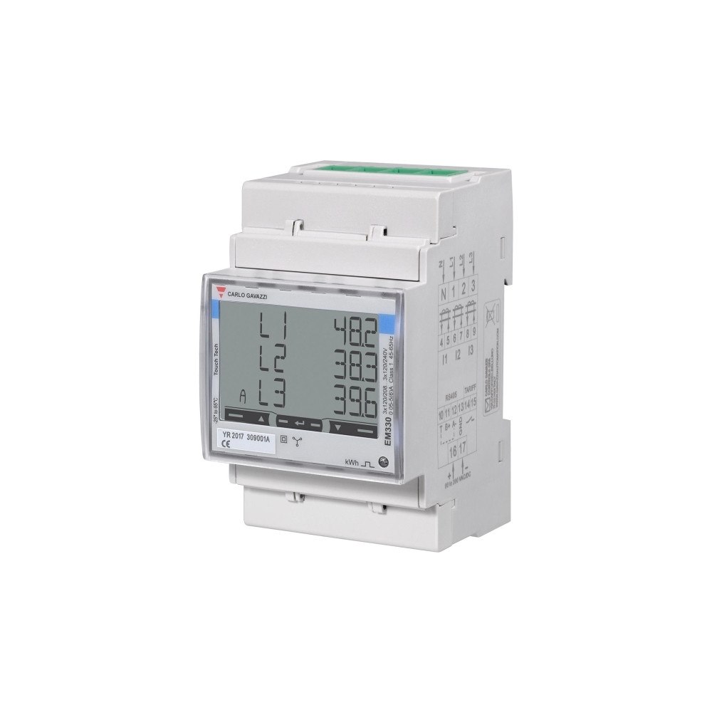 CARLO GAVAZZI Elmätare Anslutning av strömtransformator Matning 90-230V M-...