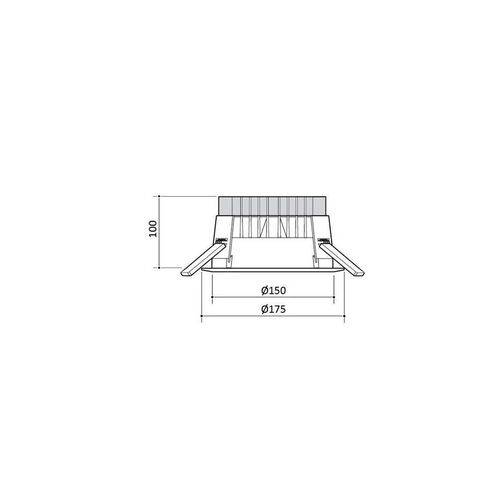 Solar Plus Inverso G2 utomhus downlight Ø150, 9W, 1000 lm, 3000K, Ra80,...