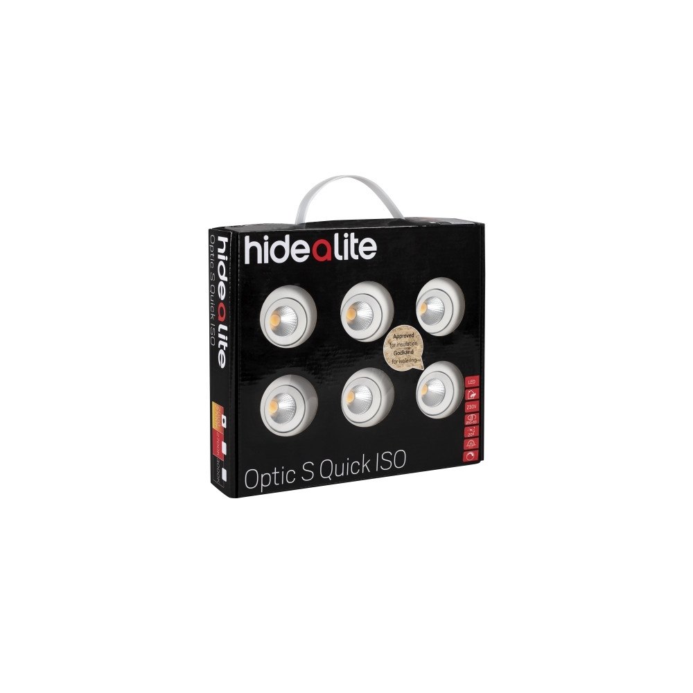 Solar Plus LED-downlight Optic S Quick ISO 6-p Vit 3000K, 290 lm, Ra>95...