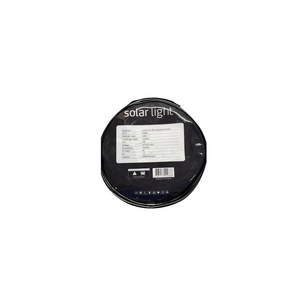 Solar Plus LIT230 G2 LJUSSLANGA 10 m. 1200 lm/m. 3000 K IP67 8,5 W/m. o...