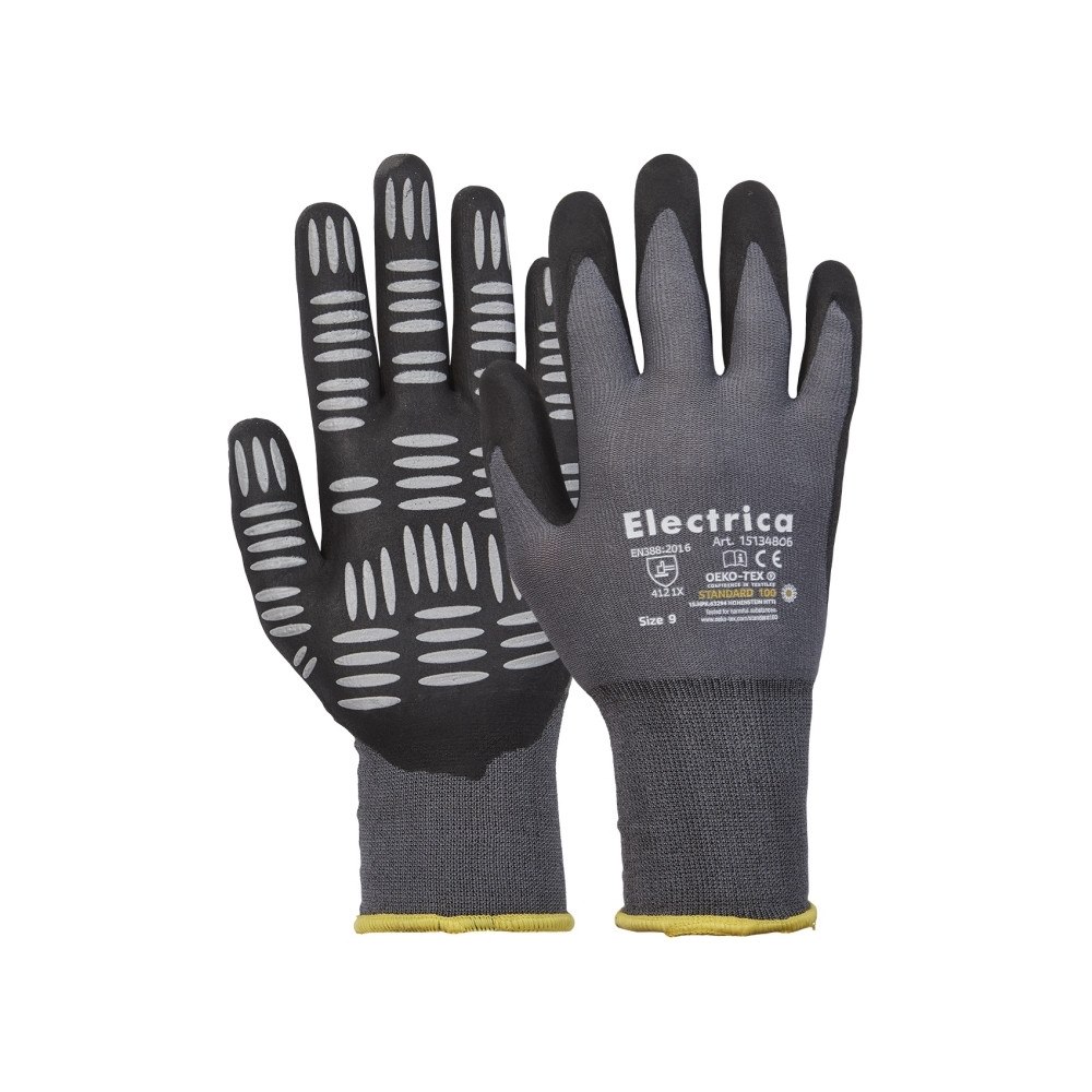 Solar Plus Basishandske i stickat polyester/spandex. Beläggning av nitr...