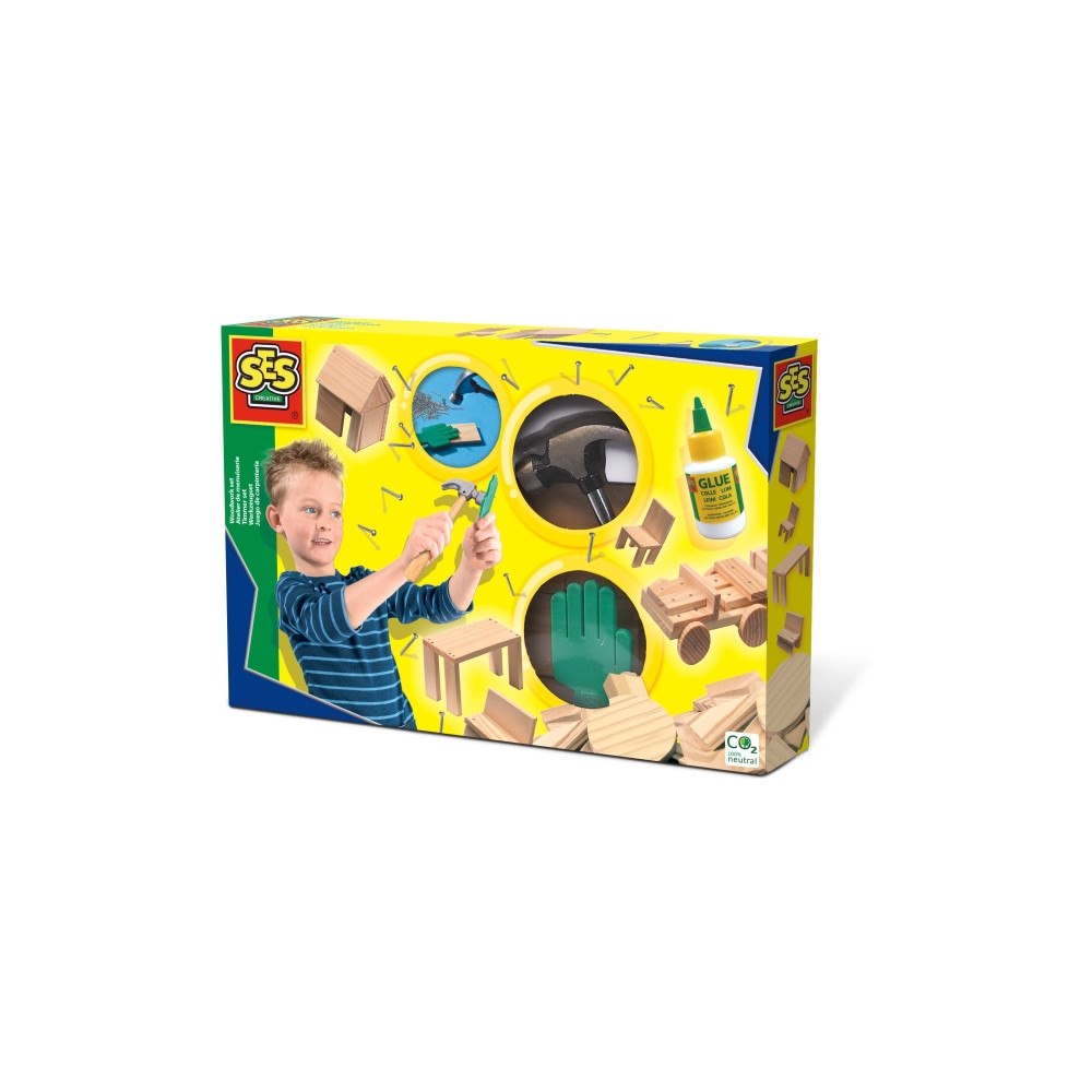 SES Creative SES Creative Children''s Woodwork Set, Byggsats, 5 År, Trä,...