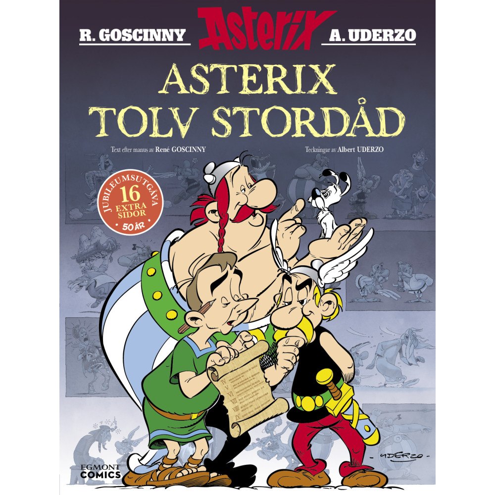 Rene Goscinny Asterix tolv stordåd (bok, kartonnage)