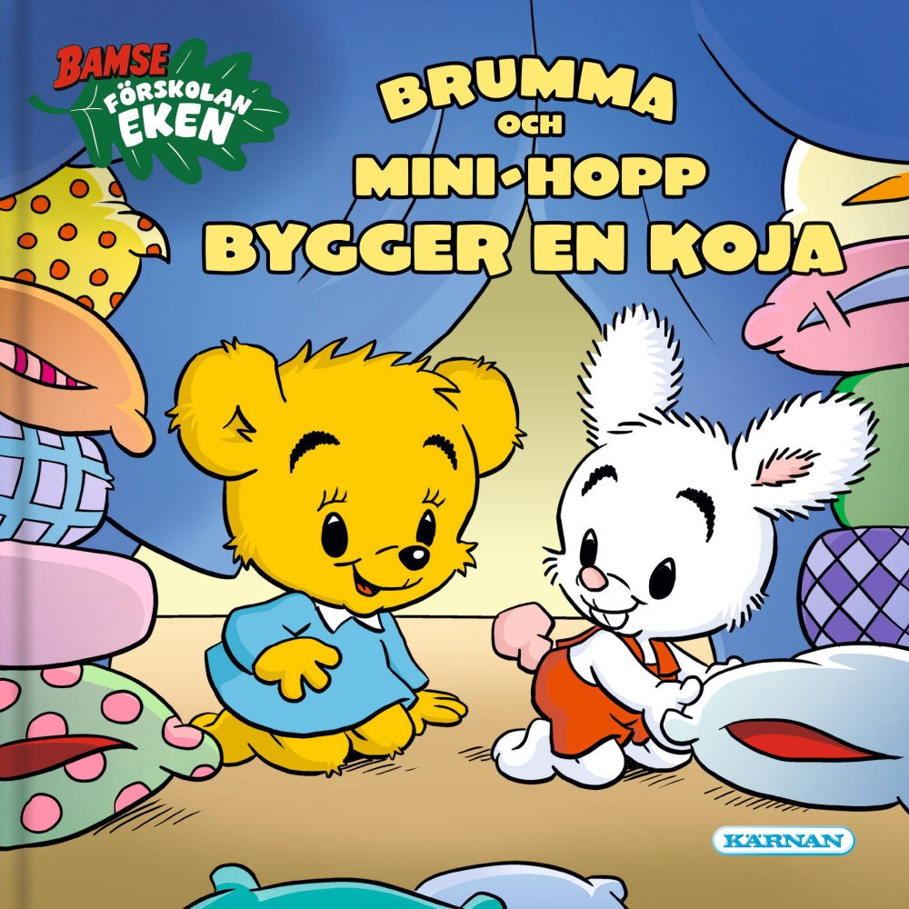 Katarina Oldenburg Brumma och Mini-Hopp bygger en koja (bok, kartonnage)