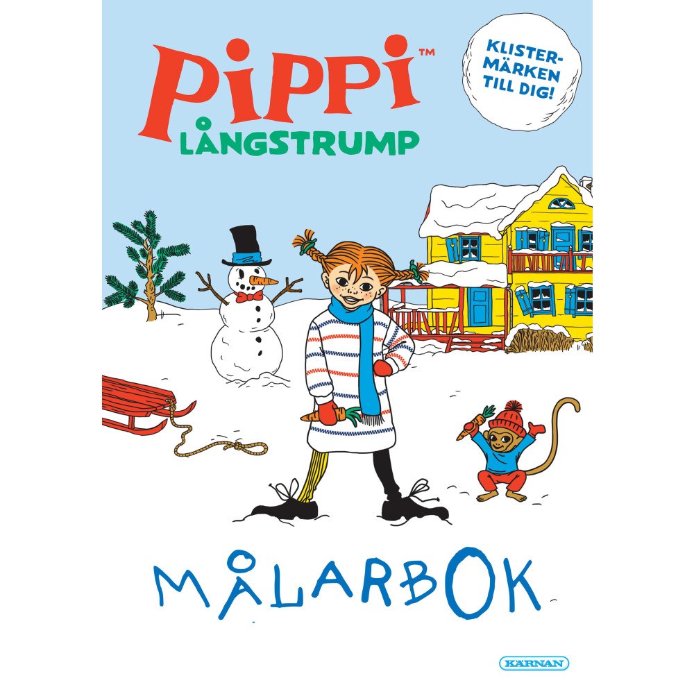 Egmont Story House Målarbok Pippi Långstrump med klistermärken (häftad)
