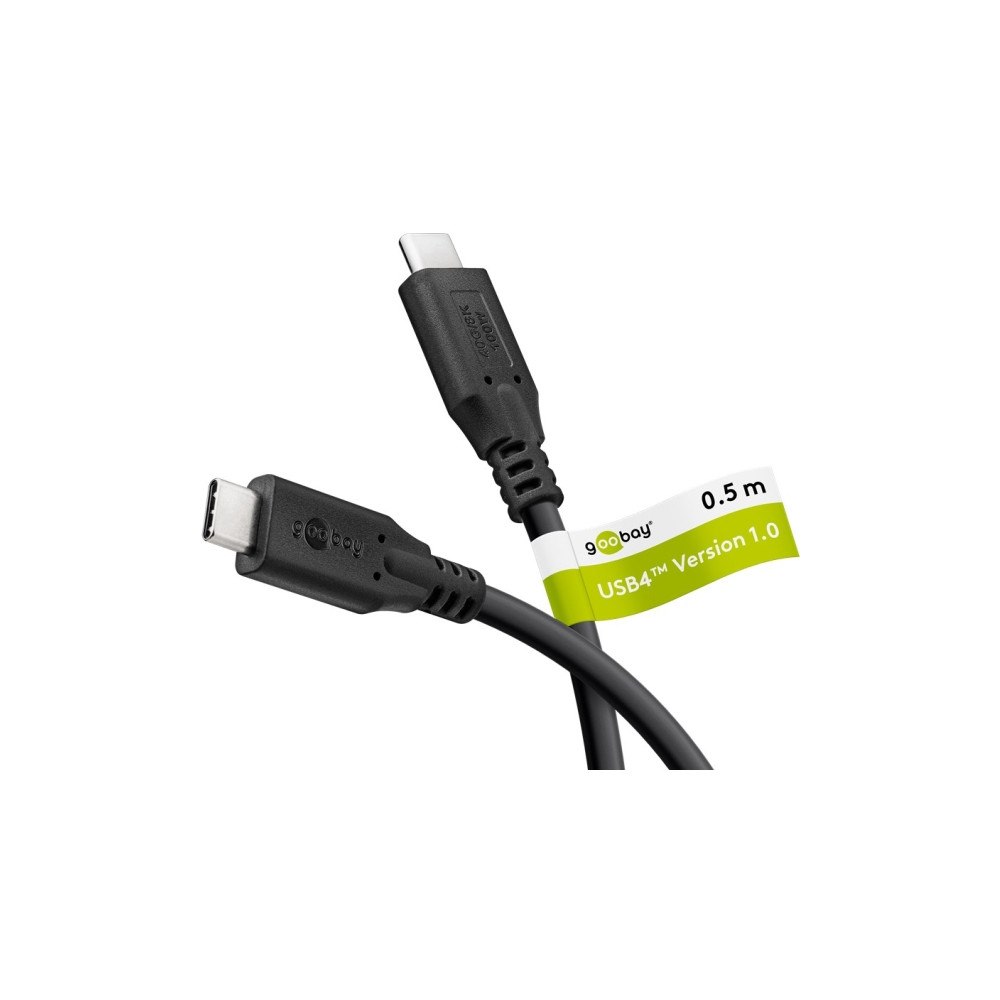 Goobay Goobay 74190, 0,5 m, USB C, USB C, USB4 Gen 2x2, 40 Gbit/s,...