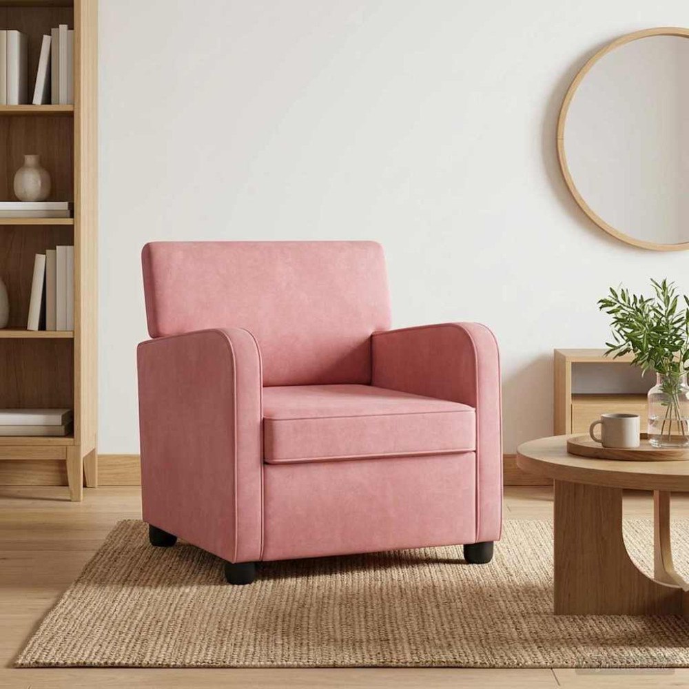 vidaXL Fåtölj Rosa Sammet