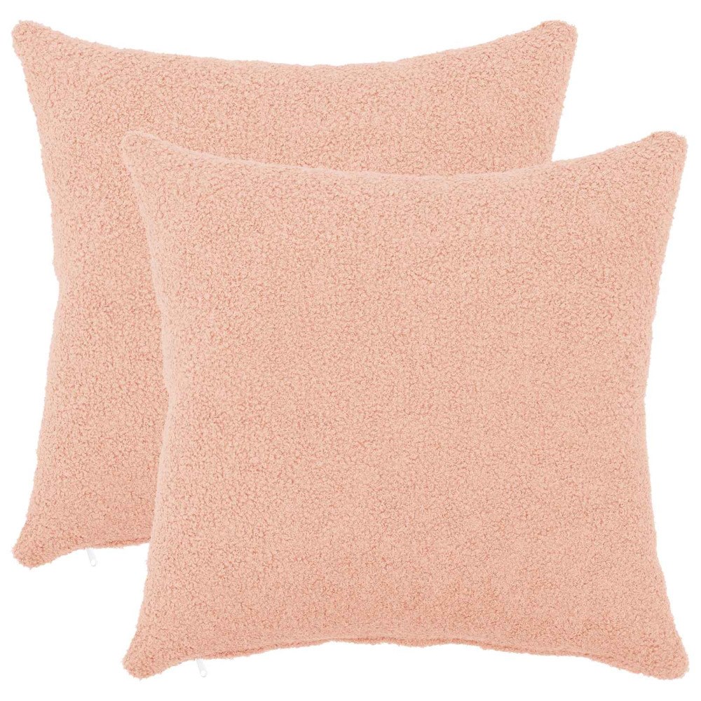 vidaXL Kuddöverdrag 2 st HEERLEN Rosa 40 x 40 cm Bouclé