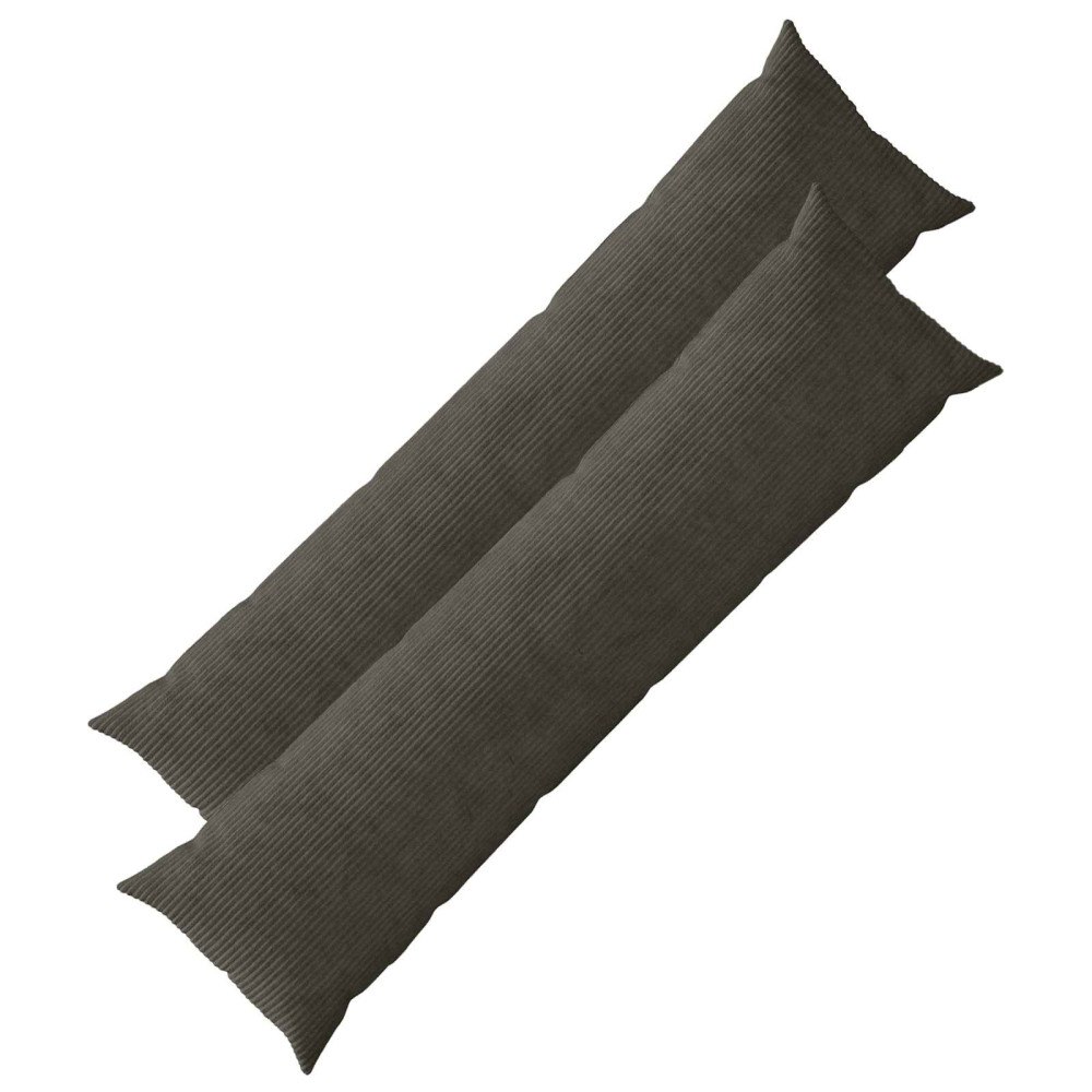 vidaXL Kuddöverdrag 2 st HEERLEN Antracit 40 x 145 cm manchester
