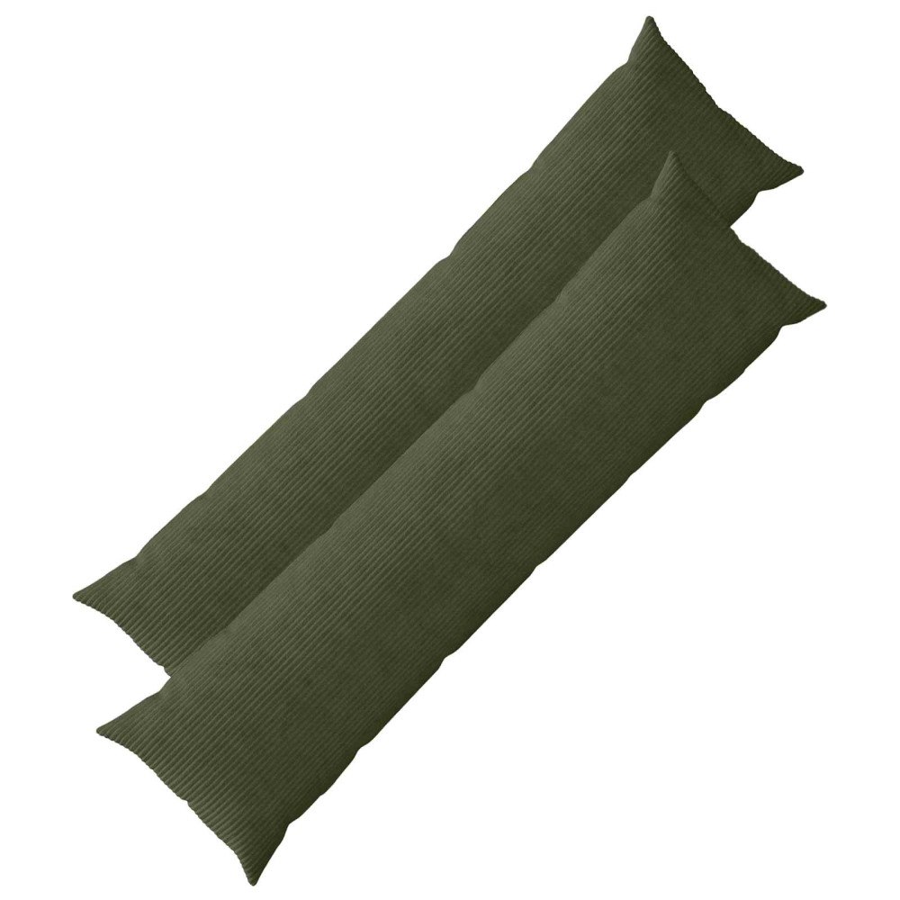 vidaXL Kuddöverdrag 2 st HEERLEN Grön 40 x 145 cm manchester