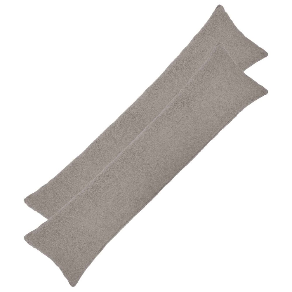 vidaXL Kuddöverdrag 2 st HEERLEN Ljusgrå 40 x 145 cm Bouclé