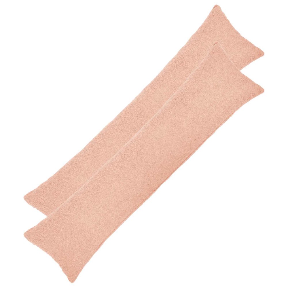 vidaXL Kuddöverdrag 2 st HEERLEN Rosa 40 x 145 cm Bouclé