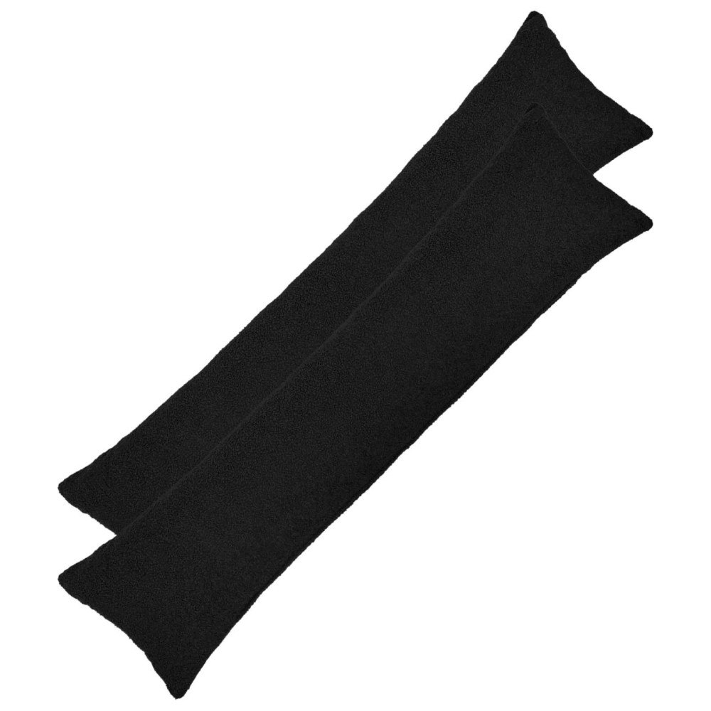 vidaXL Kuddöverdrag 2 st HEERLEN Svart 40 x 145 cm Bouclé