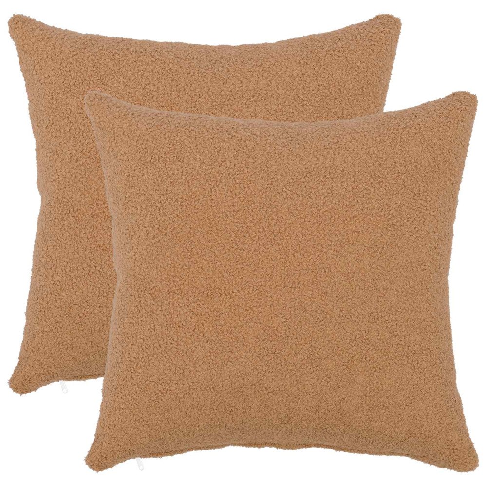 vidaXL Kuddöverdrag 2 st HEERLEN Beige 50 x 50 cm Bouclé