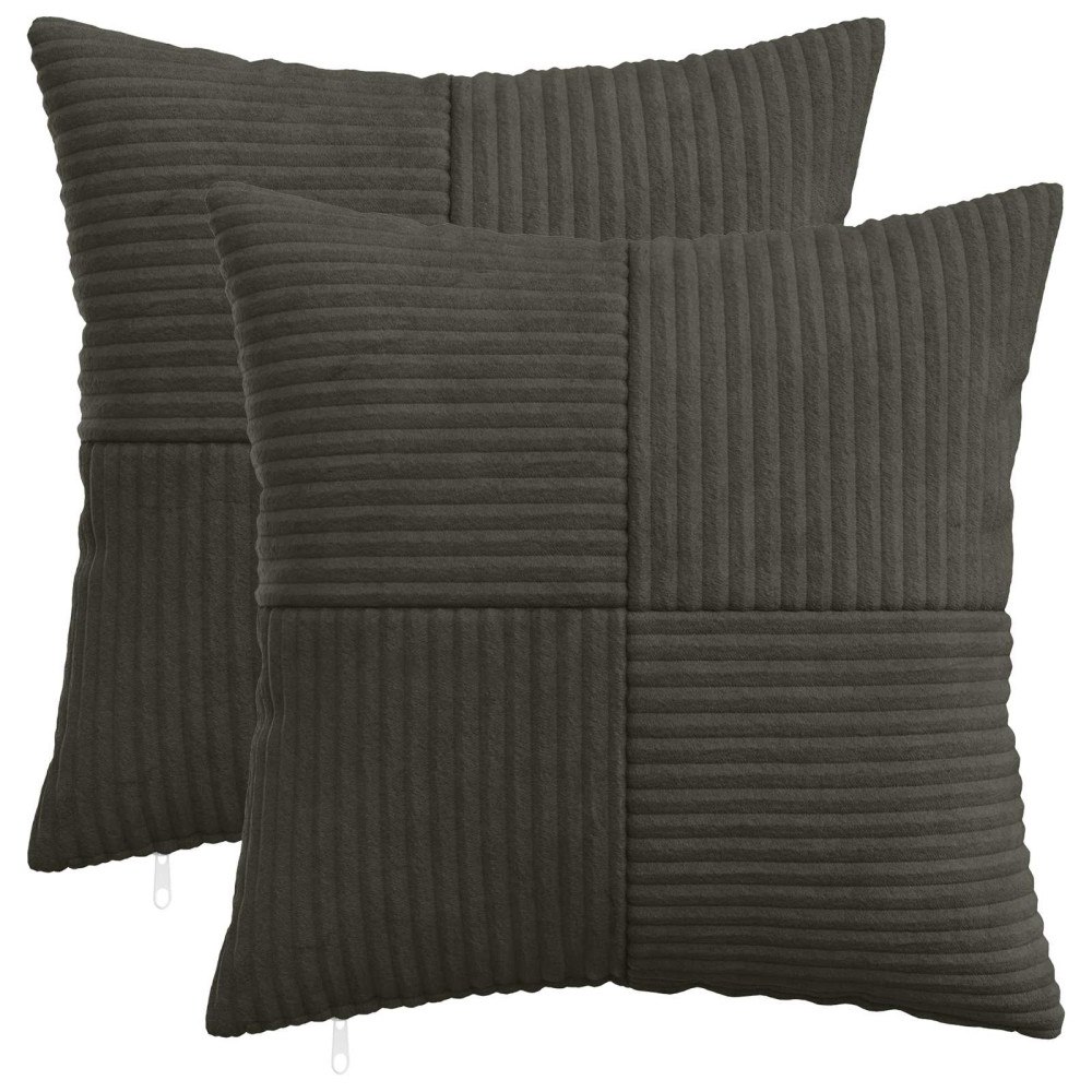 vidaXL Kuddöverdrag 2 st ALMELO Antracit 30 x 30 cm manchester