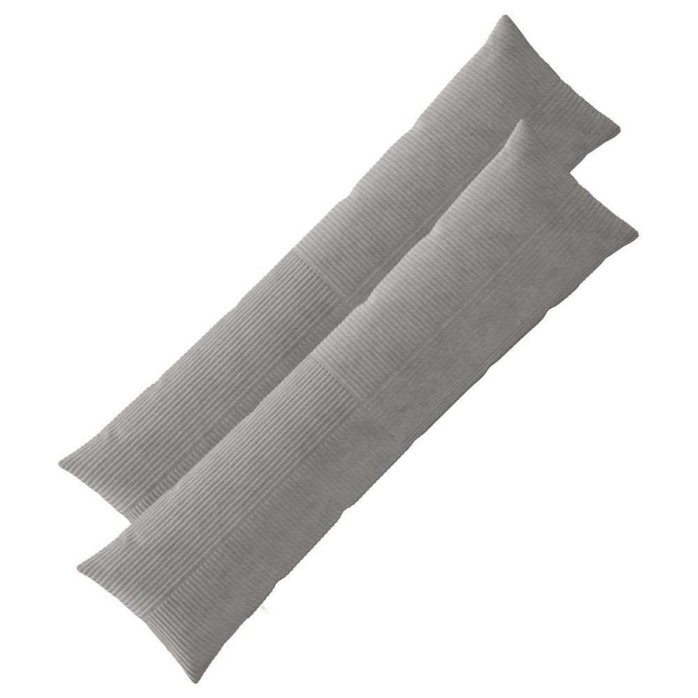 vidaXL Kuddöverdrag 2 st ALMELO Ljusgrå 40 x 145 cm manchester