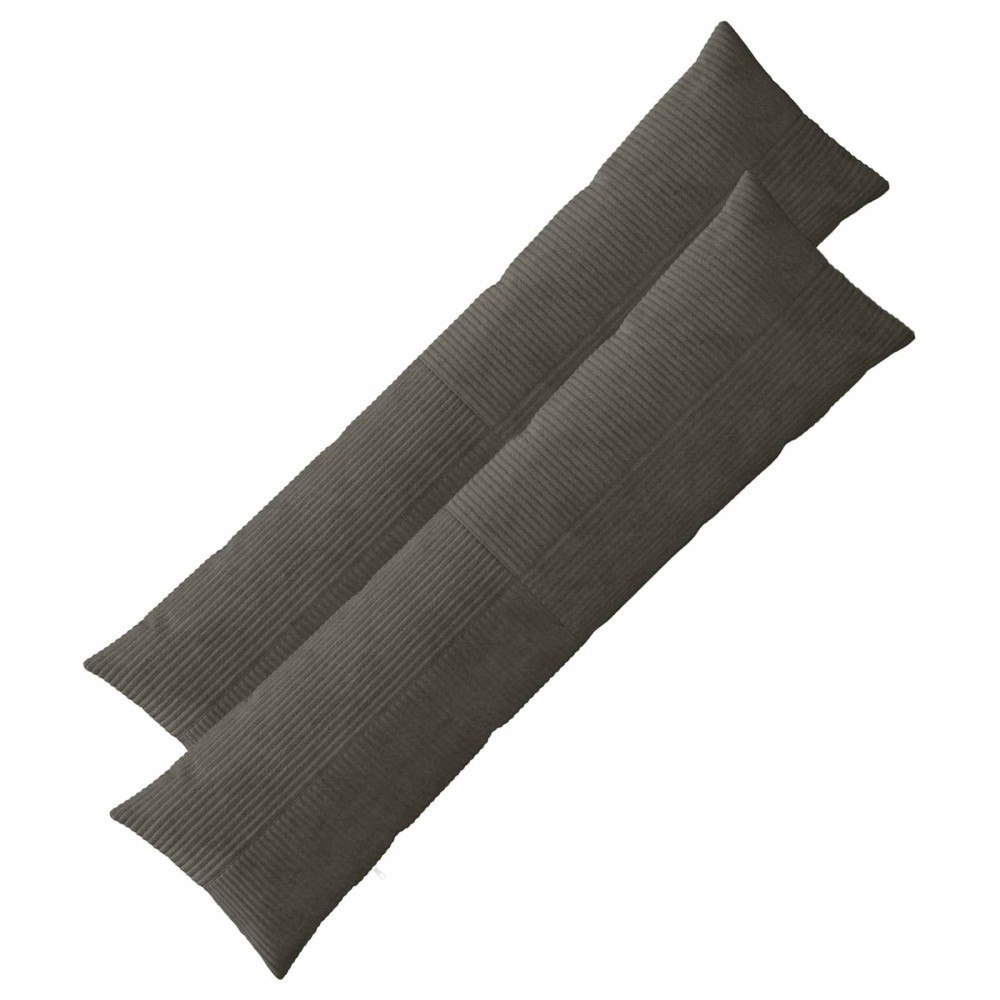 vidaXL Kuddöverdrag 2 st ALMELO Antracit 40 x 145 cm manchester