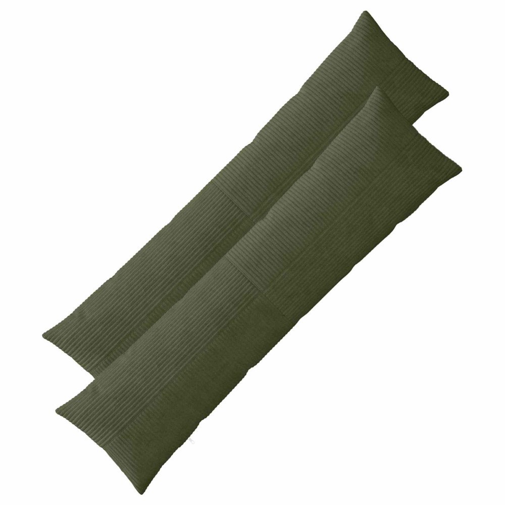 vidaXL Kuddöverdrag 2 st ALMELO Grön 40 x 145 cm manchester