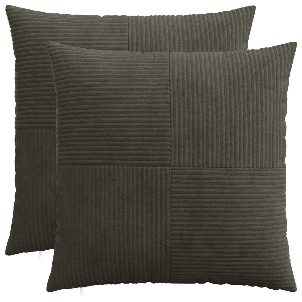 vidaXL Kuddöverdrag 2 st ALMELO Antracit 70 x 70 cm manchester