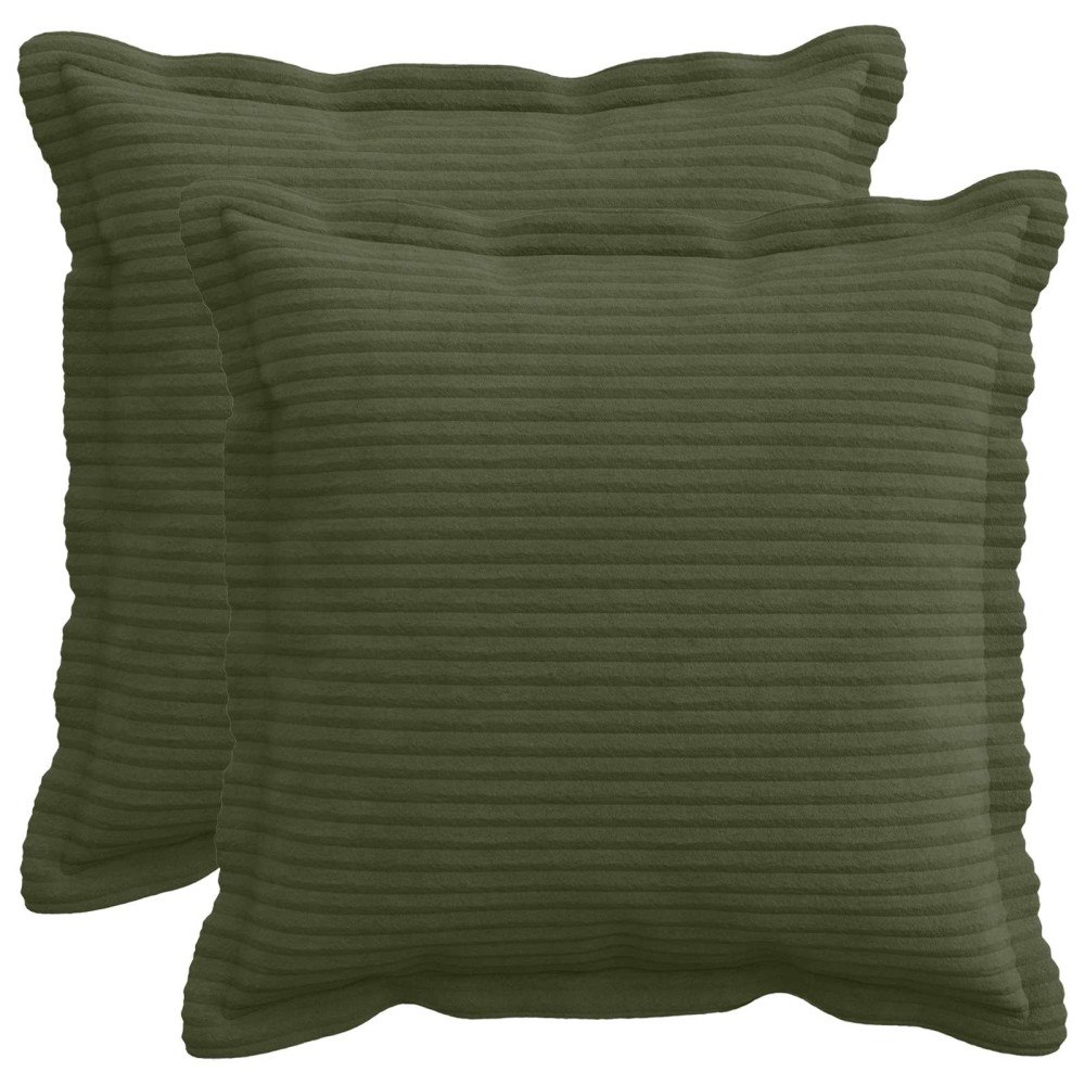 vidaXL Kuddöverdrag 2 st HOUTEN Grön 40 x 40 cm manchester