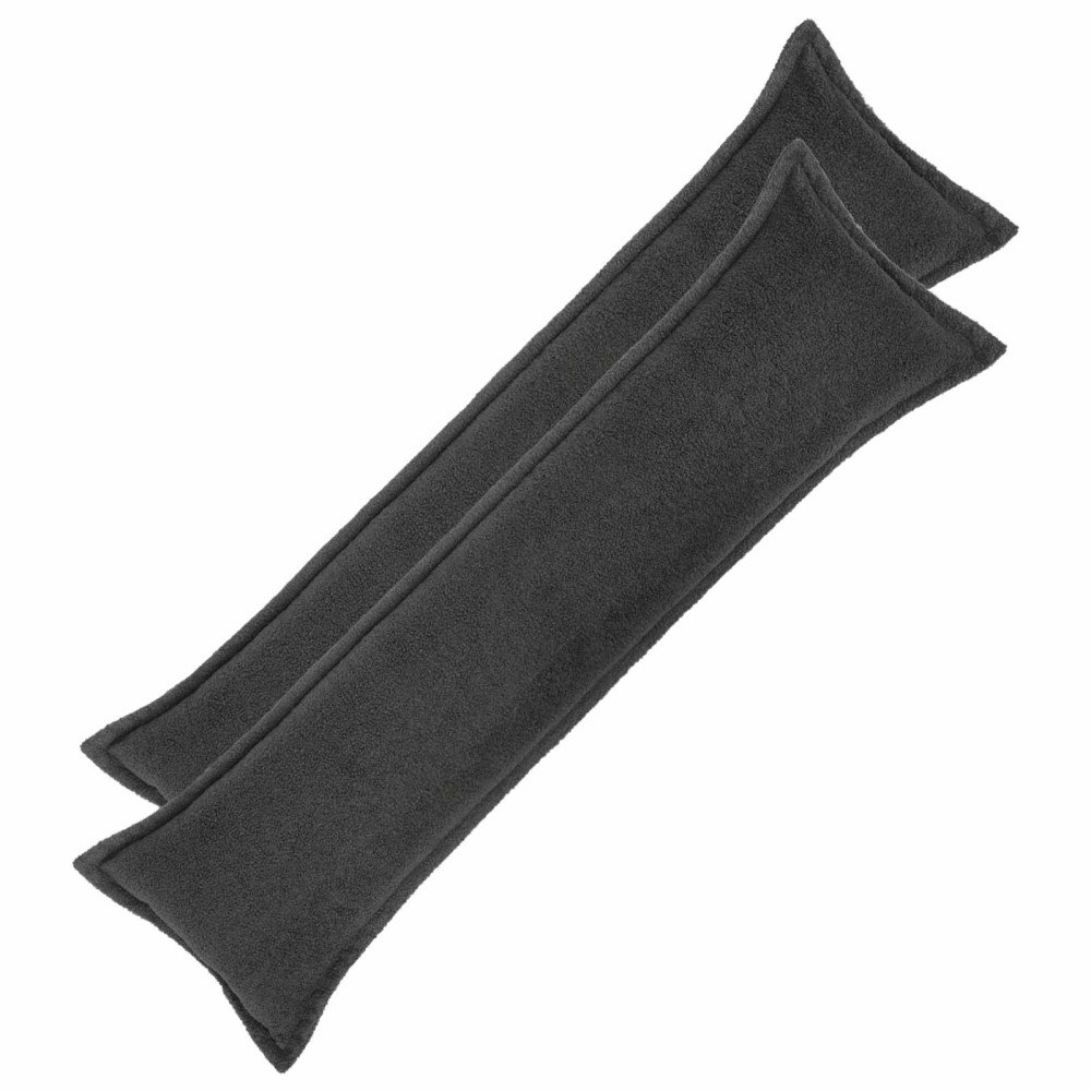 vidaXL Kuddöverdrag 2 st HOUTEN Mörkgrå 40 x 145 cm Bouclé