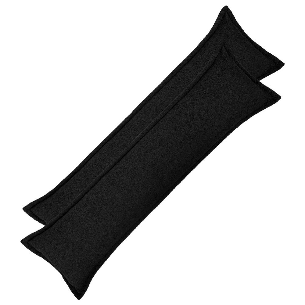 vidaXL Kuddöverdrag 2 st HOUTEN Svart 40 x 145 cm Bouclé