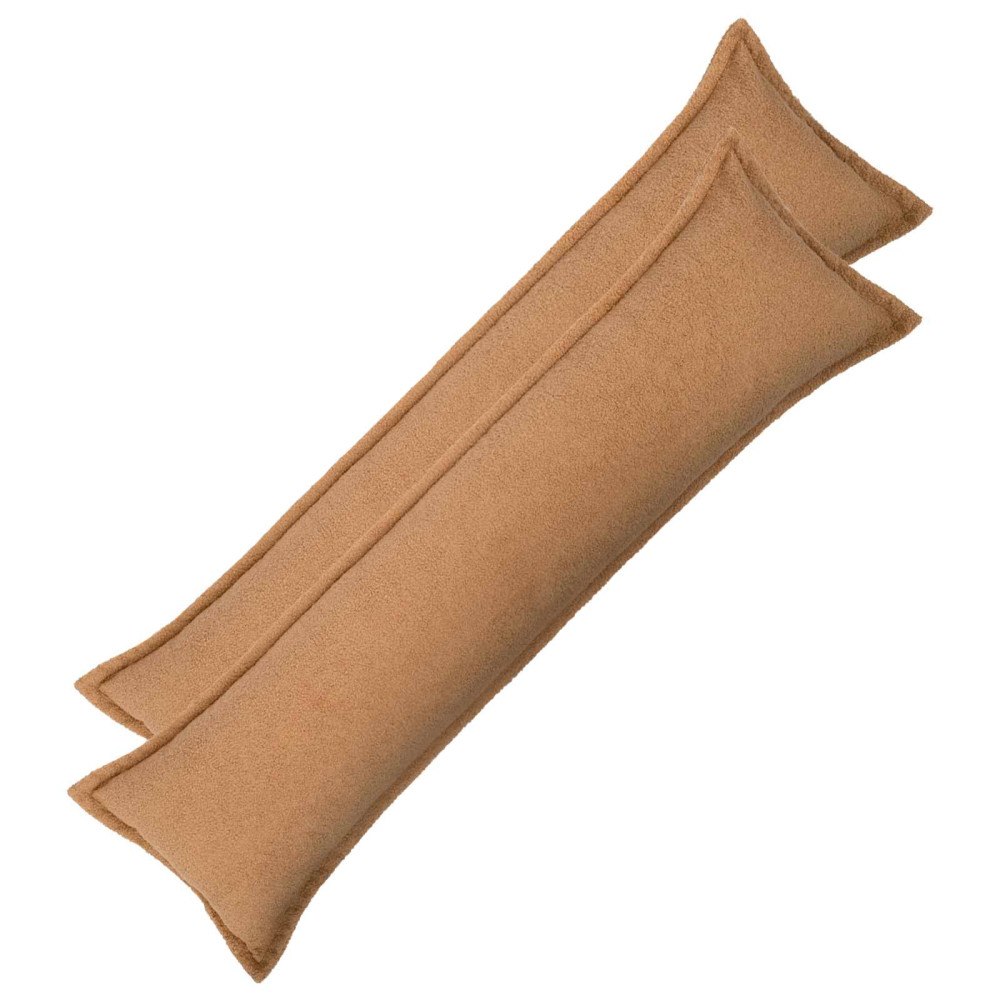 vidaXL Kuddöverdrag 2 st HOUTEN Beige 40 x 145 cm Bouclé