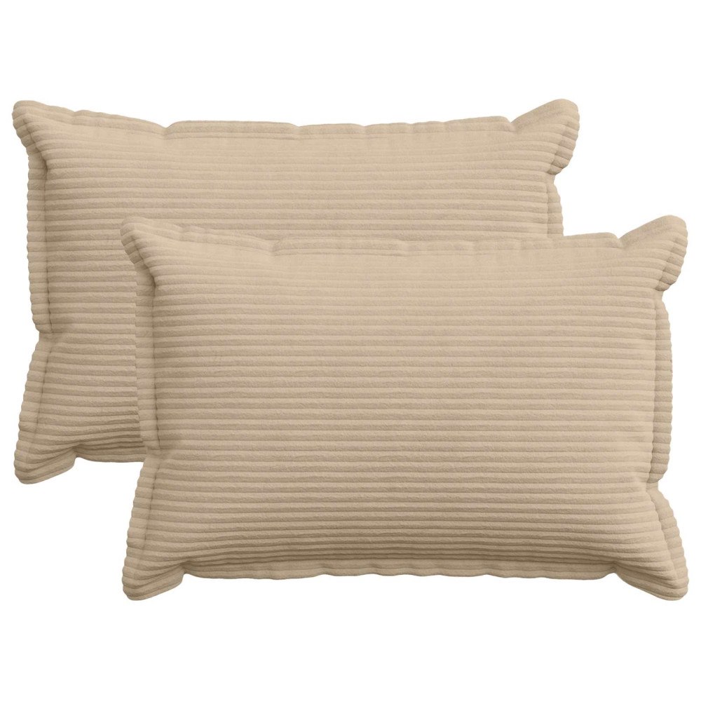 vidaXL Kuddöverdrag 2 st HOUTEN Taupe 50 x 70 cm manchester