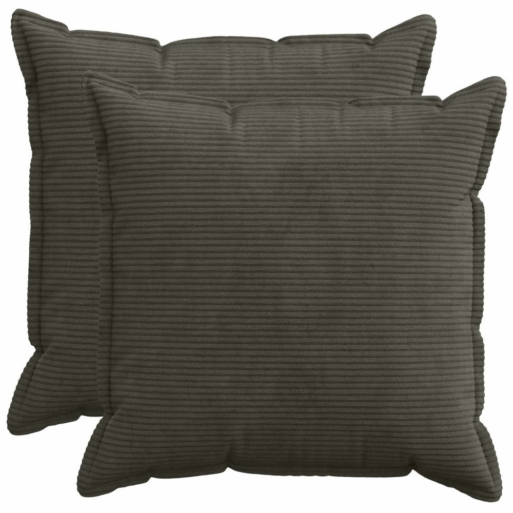 vidaXL Kuddöverdrag 2 st HOUTEN Antracit 55 x 55 cm manchester