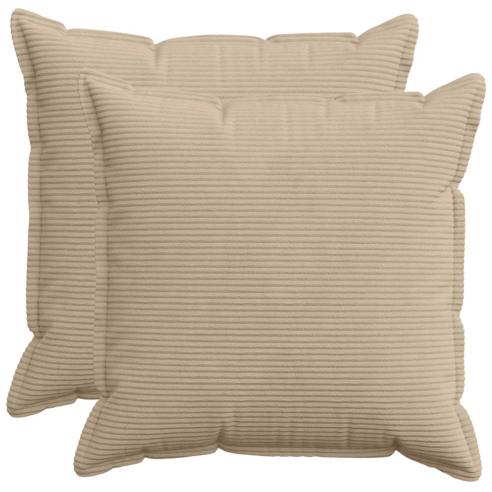 vidaXL Kuddöverdrag 2 st HOUTEN Taupe 55 x 55 cm manchester