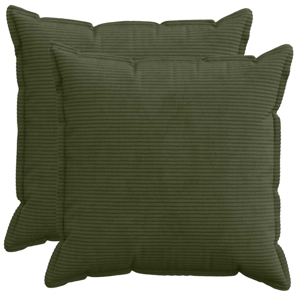 vidaXL Kuddöverdrag 2 st HOUTEN Grön 70 x 70 cm manchester