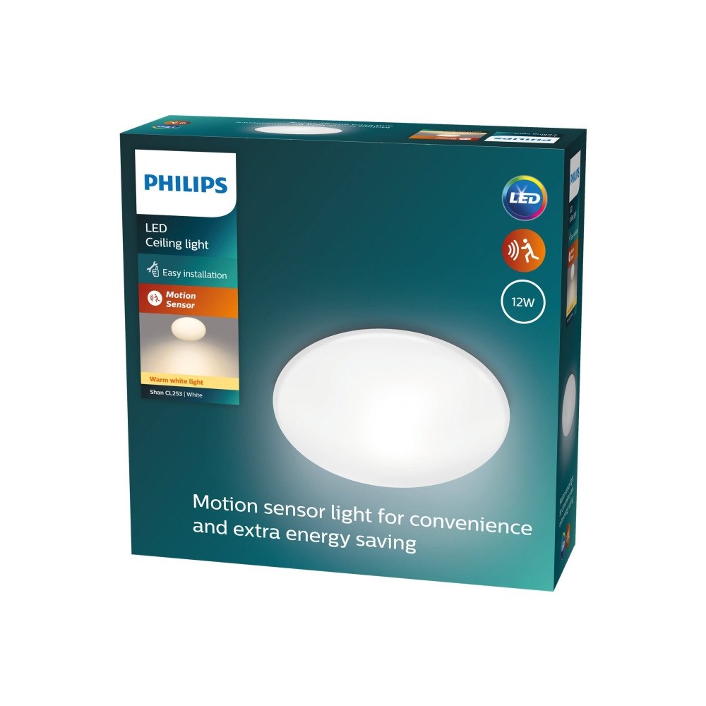 Philips Philips CL253 - vägg-/taklampa - LED - 12 W - varmt vitt ljus - 2700 K - vit