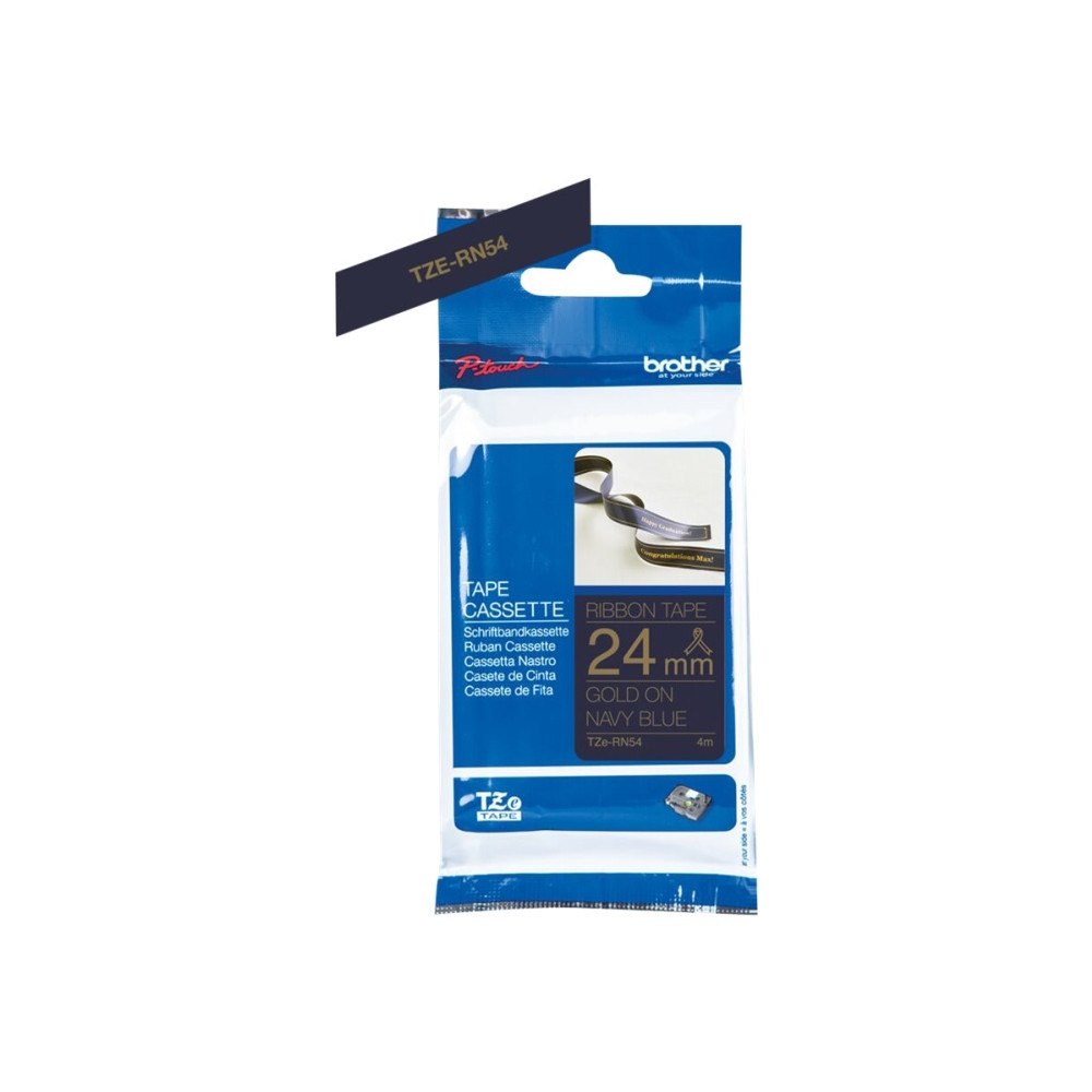 Brother Brother TZe-Rn54 - bandtejp - satin - 1 kassett(er) - Rulle (2,4 cm x 4 m)