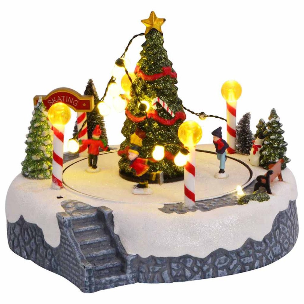 vidaXL Julby dekoration 22 x 21,5 x 17 cm Plast Flerfärgsdesign