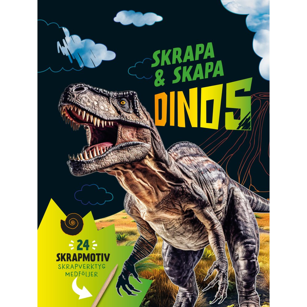 Tukan Förlag Skrapa & skapa. Dinos (bok, spiral)