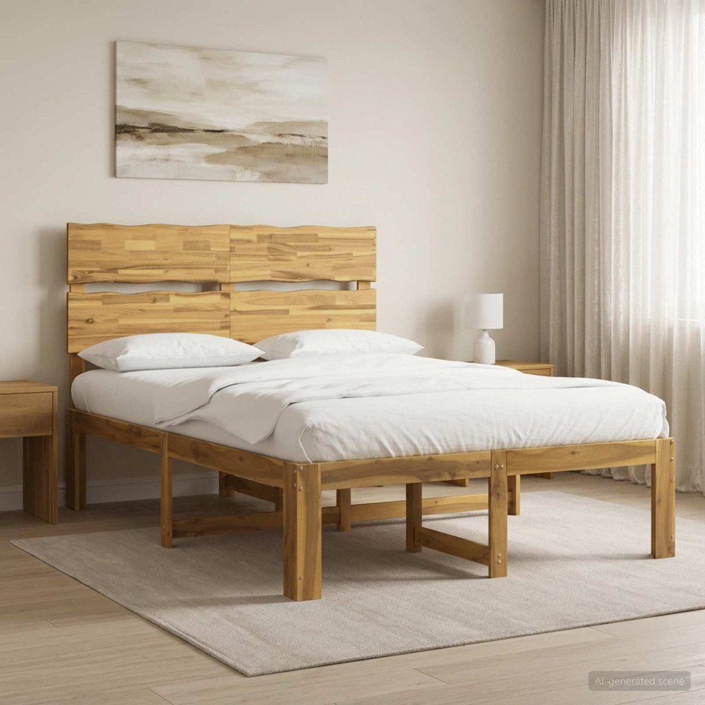 vidaXL Dubbel sängram med huvudgavel ROSTOCK Vit 120 x 190 cm