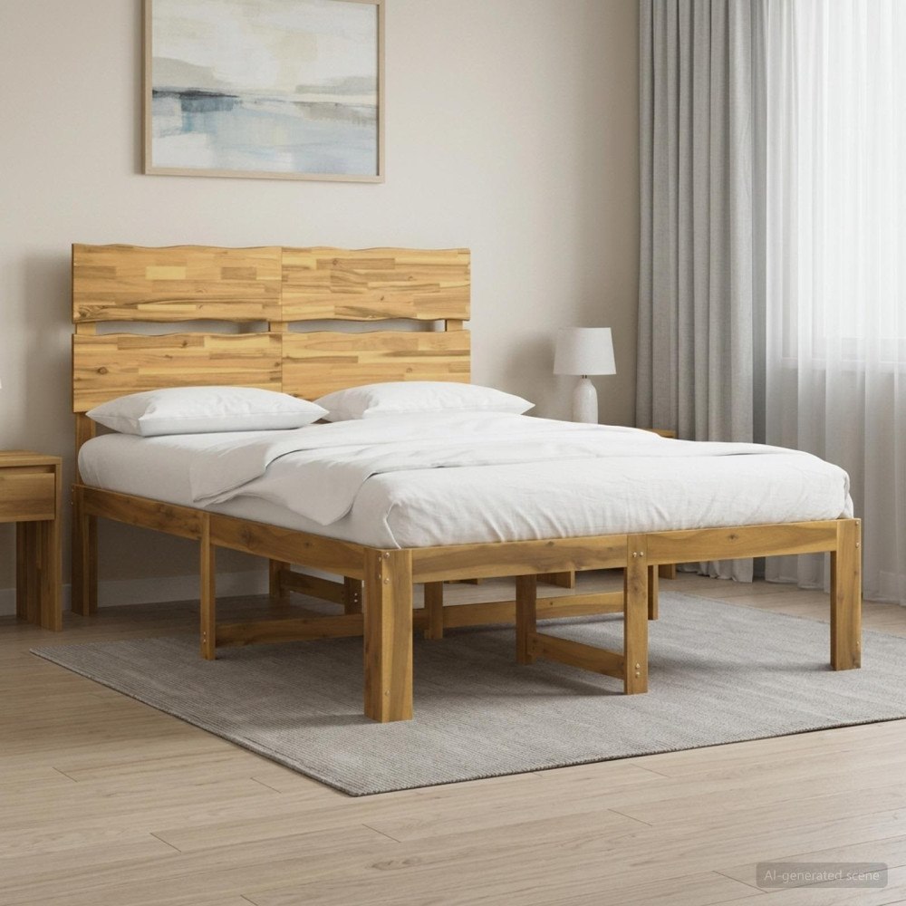 vidaXL Dubbel sängram med huvudgavel ROSTOCK Vit 120 x 200 cm
