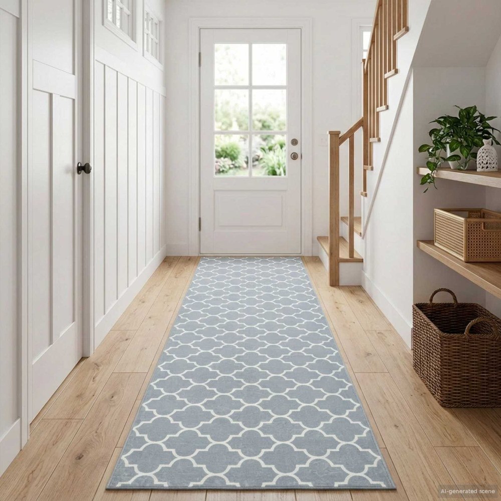 vidaXL Mattlöpare ORIZ 1150 gsm Grå och Vit