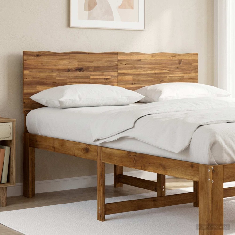 vidaXL Sänggavel med naturkant ROSTOCK Naturlig 120 cm