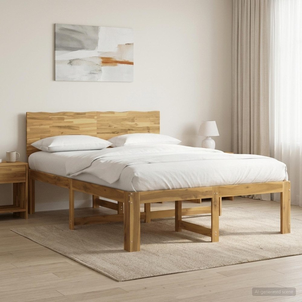 vidaXL Dubbel sängram med huvudgavel ROSTOCK Vit 120 x 190 cm