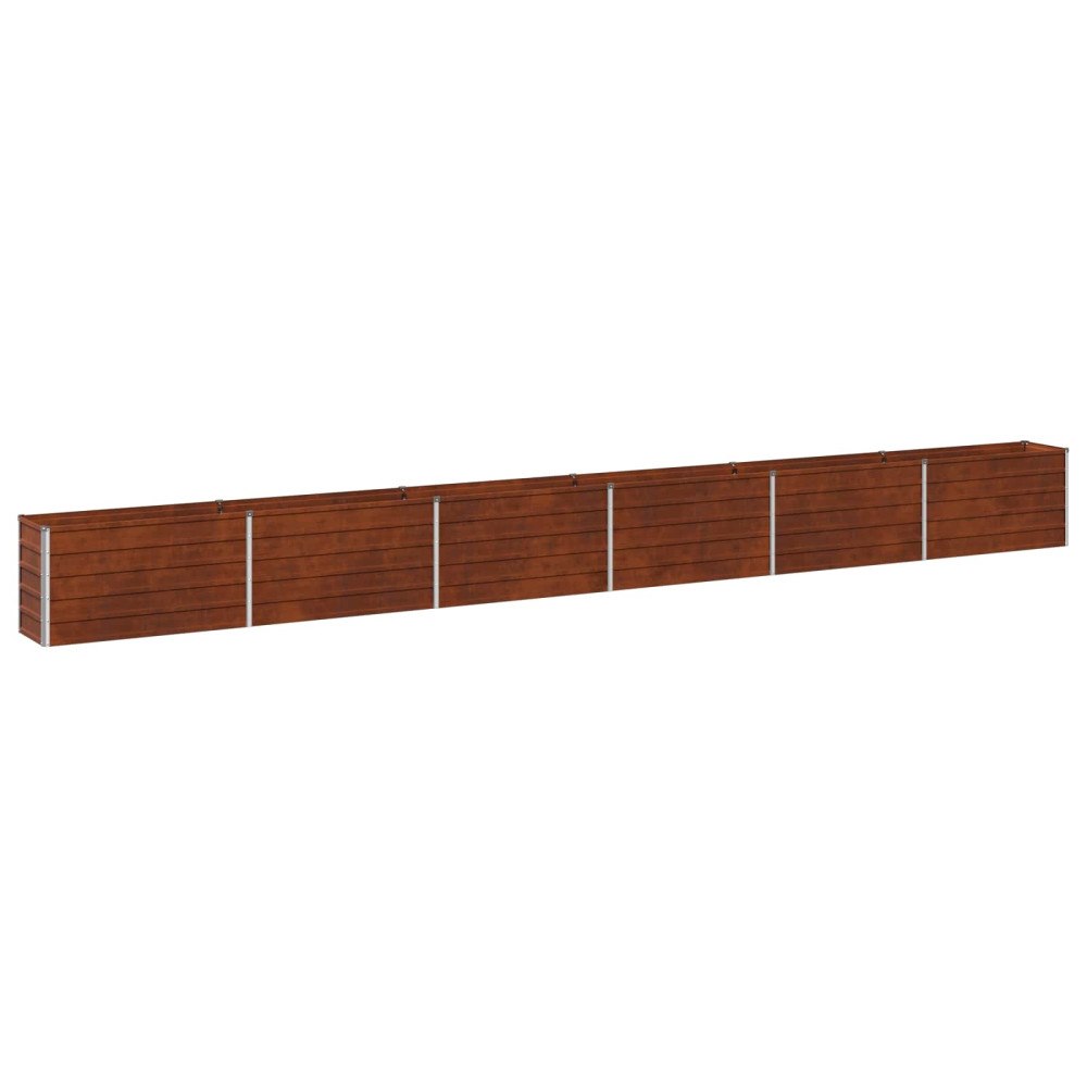 vidaXL Höjd Trädgårdsbädd Rostig 600 x 40 x 55 cm corton