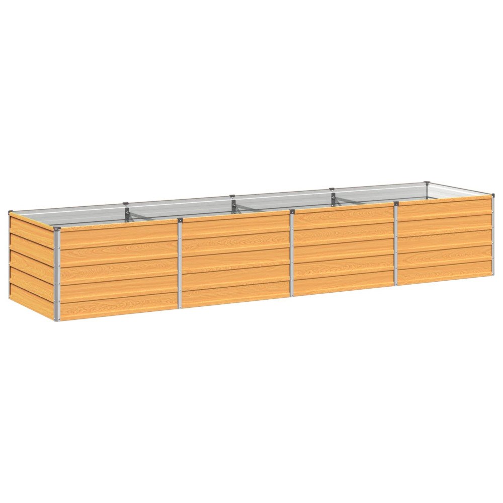 vidaXL Höjd Trädgårdsbädd Naturlig 320 x 80 x 55 cm kallvalsad stål