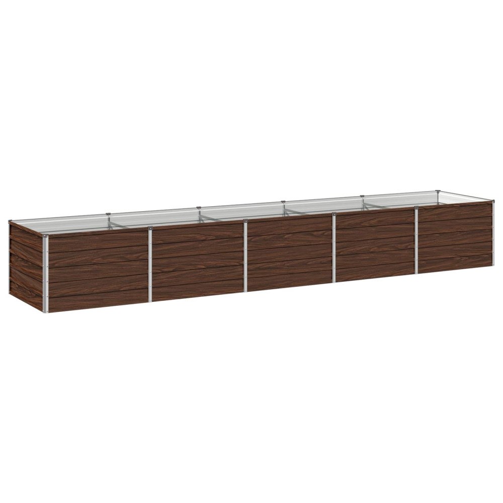vidaXL Höjd Trädgårdsbädd Svart 400 x 80 x 55 cm kallvalsad stål