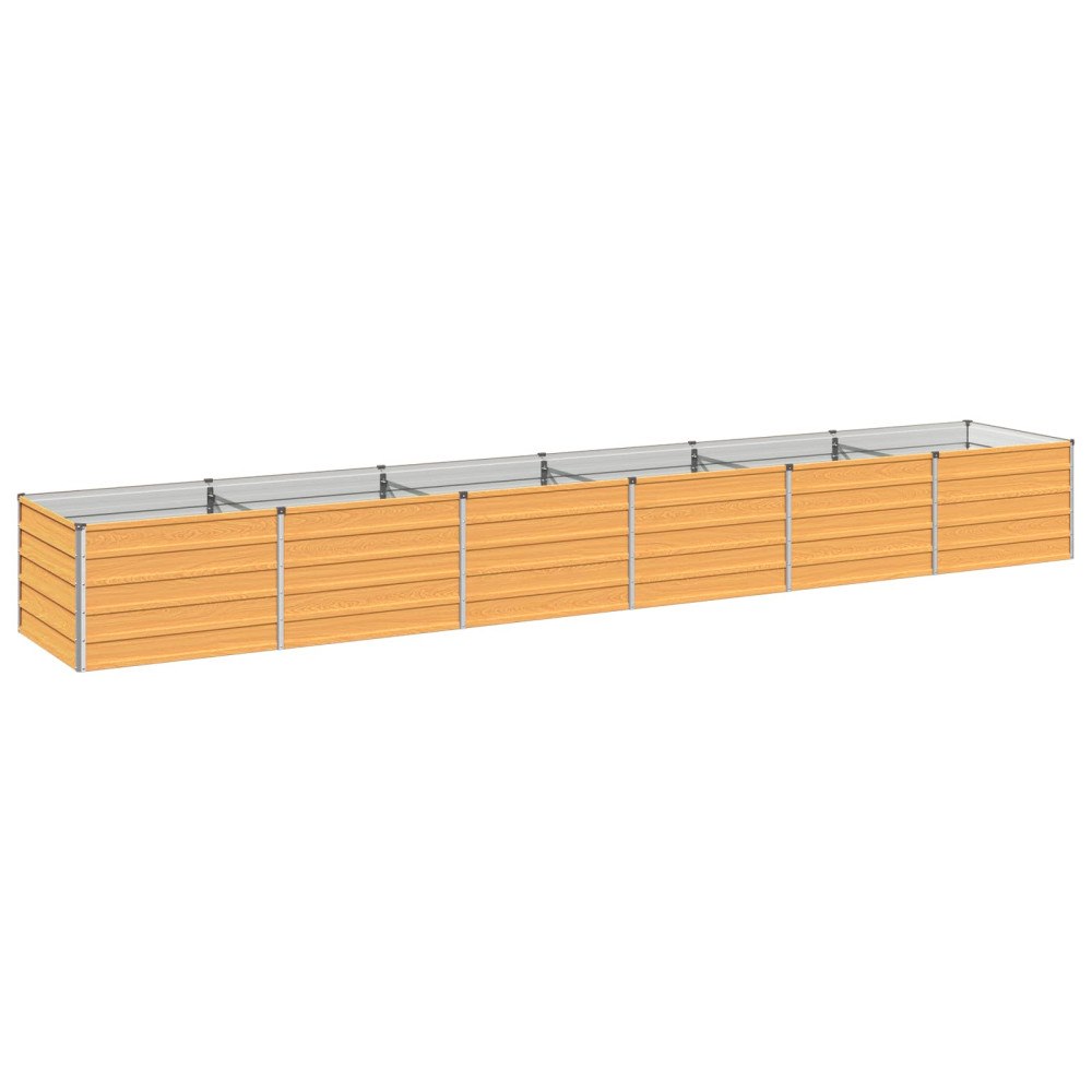 vidaXL Höjd Trädgårdsbädd Naturlig 480 x 80 x 55 cm kallvalsad stål