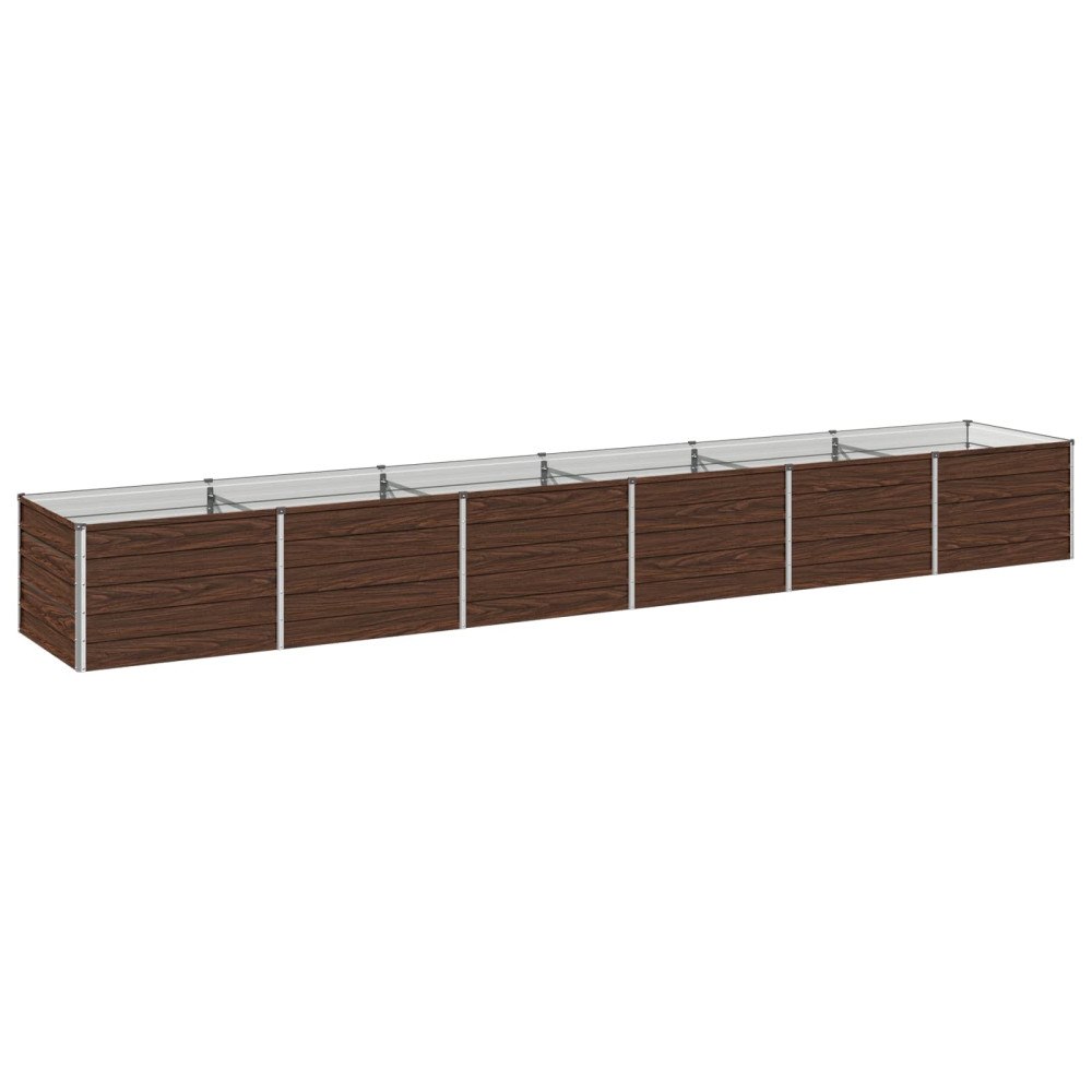 vidaXL Höjd Trädgårdsbädd Svart 480 x 80 x 55 cm kallvalsad stål