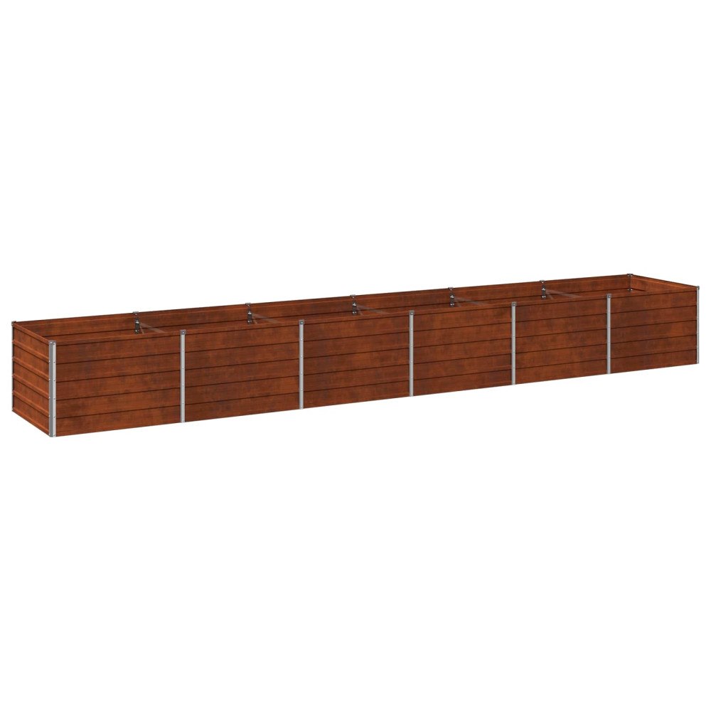 vidaXL Höjd Trädgårdsbädd Rostig 480 x 80 x 55 cm corton